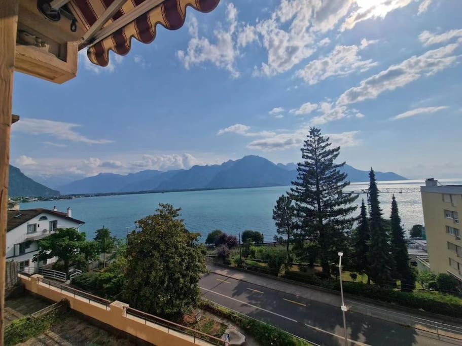 Perfect Lake View New Apartment Veytaux Exterior photo